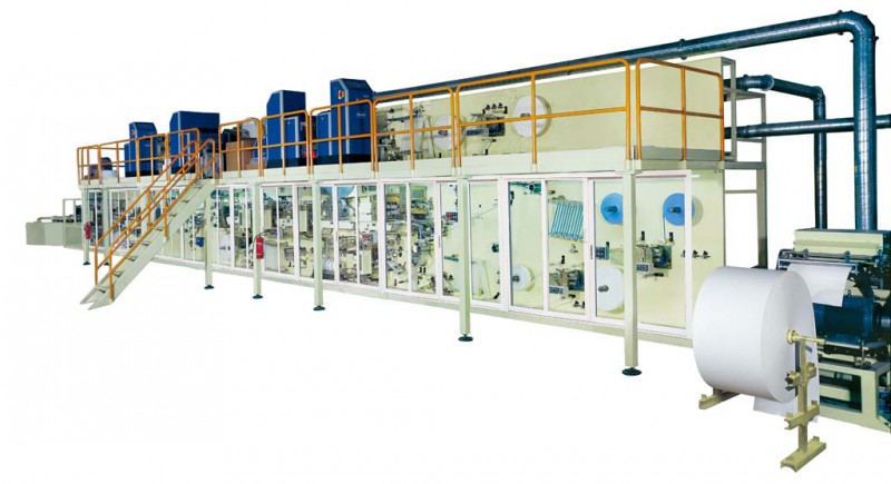 CRT-1500HK-SF-DD 全伺服高速护翼卫生巾机