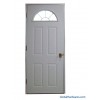sell 4 panel metal hollow door with fanlight glass