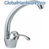 Single lever wall mounted kitchen faucet