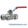 Brass ball valve with double nnion