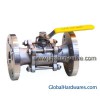 There-piece model flanged ball valve