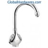 Deck mounted goose neck kitchen faucet