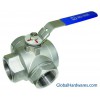 3-Way Screwed T Port Ball Valve