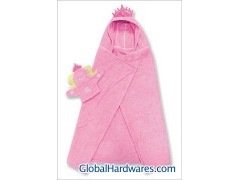 Trend-Lab-Terry-Velour-colour-Puppy-Hooded-Towel-and-Bath-Mitt-Set图1