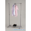 Single-post Telescopic Garment Rack w/Screen Shelving