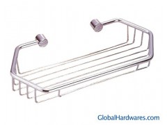 R405 solid brass corner rectangle basket图1