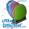set of 4 Cutting Board with holder