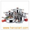 12PCS Stainless Steel Pot  and Pan Set With Bakelite Handle
