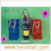 Elegant Colorful PVC Cooler Bag With Leather Handle