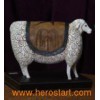 Polyresin/Resin Sheep With Pattern Table Decoration (820100)