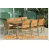 Outdoor / Garden Furniture - Stainless Steel and Teak Table (RCT020+RTT015)