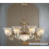 Glass chandelier lamp