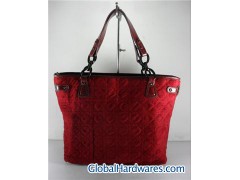 red color handbag图1