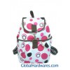 Red canvas printing backpack