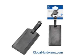 Protective-Flap Leather Luggage ID Tag图1