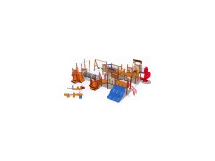 Wooden Playground Slide (9-7102)图1