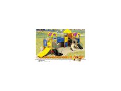 Plastic Playground for Kids Sliding Wood Series (JMQ-K093A)图1