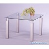 Square glass end table