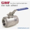 SS ball valve with API607 certificated