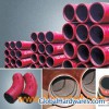 Abrasion resistant ceramic lined pipes