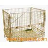 Wire mesh containers with foldable type or wheels for storag
