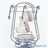 Cup and Saucer Rack With Tray
