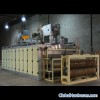 Gas-powered hot-air non-woven-fabric setting furnace with cotton-integrating meshes