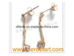 Gold Plated Stainless Steel Earring (EQ8185)图1