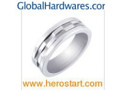Stainless Steel Multi Band Diamond Spinner Ring with Magnet (HXR452)图1