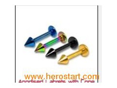 Anodized Titanium Lip Ring Body Jewelry (LCL-060226)图1