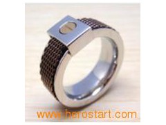 Fashion Men′s Stainless Steel Jewelry Band Ring (HXR448)图1