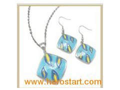 Colorful Stainless Steel Jewelry Set (TPSS168)图1
