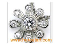 316L Stainless Steel Flower Pendant图1