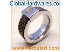 Fashion Men's Stainless Steel Jewelry Band Ring (HXR448)图1