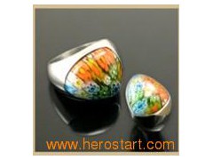 Stainless Steel Jewelry Murano Ring (TPMU135)图1