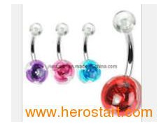 Colorful Rose Navel Belly Body Piercing Jewelry (BCL-052817)图1