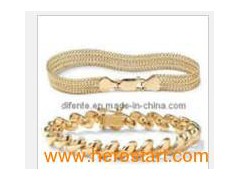Fashion 18k Gold Plated Mesh and Link Ss Bracelet Jewelry (BC1221)图1
