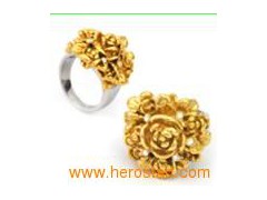 2012 Rose Shaped Gold Plated Ring Jewellery (TPSK766)图1