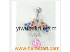 Flag Design Body N Avel Ring 316L Steel Banana Ring Jewelry (AC46)图1