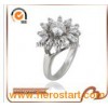 Transparent White Zirconia Flower Rings (JZ-1415)