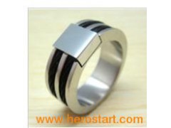 Stainless Steel Fashion Men Ring With Health Improving Magnet (HXR462)图1