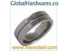 Stainless Steel Finger Band Ring With Health Improving Magnet (HXR406)图1
