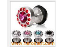 Cool charming acrylic black ear plug piercing jewelry with different color body piercing jewelry图1