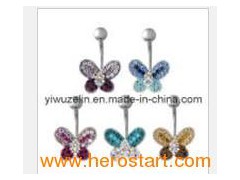 316L Steel Butterfly Navel Belly Ring Body Piercing Jewelry (BCL-052816)图1