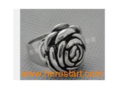 Antiqued Driped Oil Casting Rose Finger Ring Jewelry (RZ8471)图1