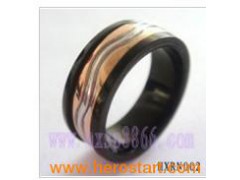 Fashion 316L Stainless Steel Ring with Magnet (HXRN002)图1