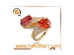 Red Corundum Wedding Ring (JZ-1437)图1