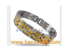 Gold Plated Magnetic Stainless Steel Bracelet (OSB-689SG)图1