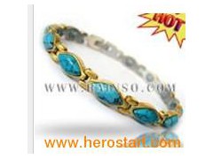 Titanium Bracelet With Turquoise (OTB-079A)图1