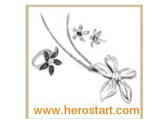 2012 Stainless Steel Flower Jewelry Set (TPSS179)图1